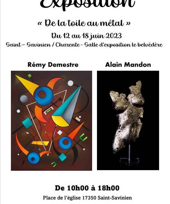 Exposition Saint- Savinien (17) DU 12 AU 18 JUIN 2023